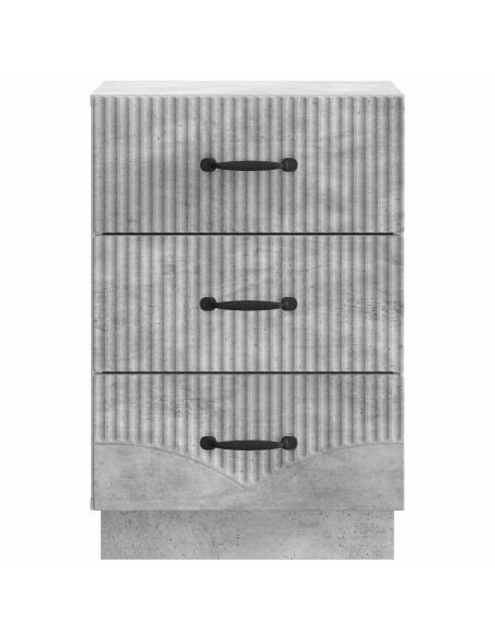 Armadio da Notte con cassetto Grigio Cemento 43 x 41 x 63,5 cm
