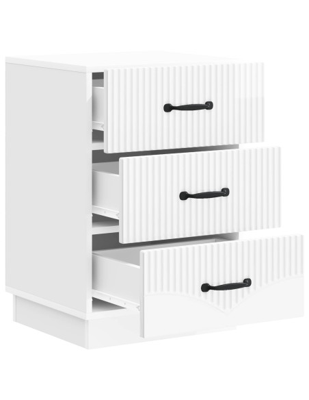 Armadio da Notte con cassetto Bianco Lucido 43 x 41 x 63,5 cm