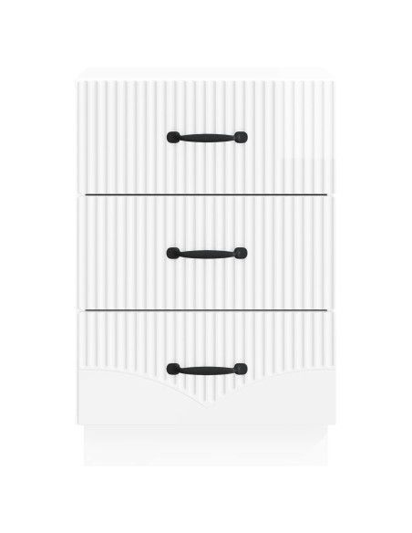 Armadio da Notte con cassetto Bianco Lucido 43 x 41 x 63,5 cm