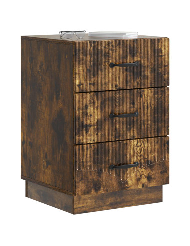 Armadio da Notte con cassetto Rovere Fumo 43 x 41 x 63,5 cm