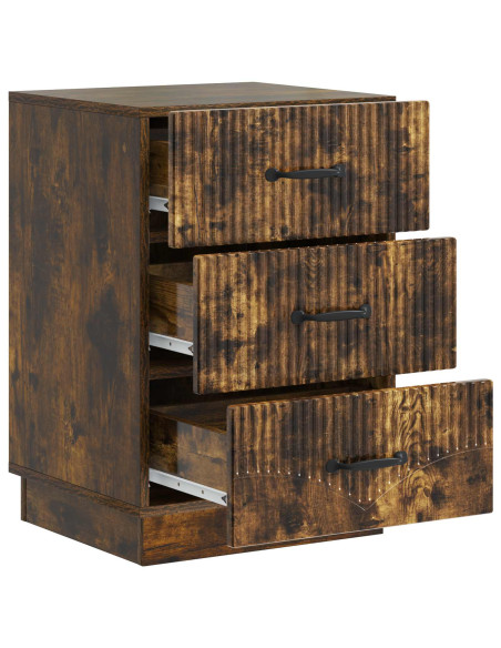 Armadio da Notte con cassetto Rovere Fumo 43 x 41 x 63,5 cm