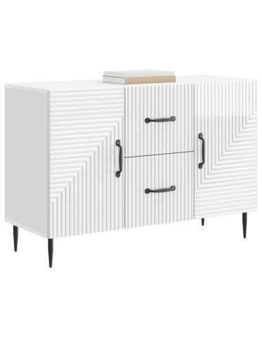 Credenza Bianco Lucido 89 x 34,5 x 60 cm Legno ingegnerizzato