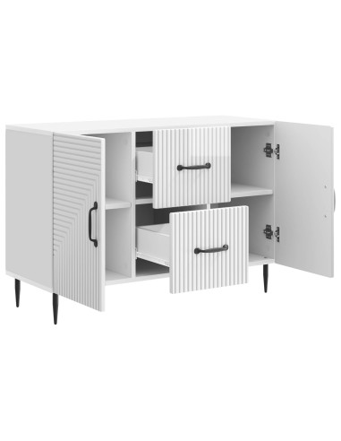 Credenza Bianco Lucido 89 x 34,5 x 60 cm Legno ingegnerizzato