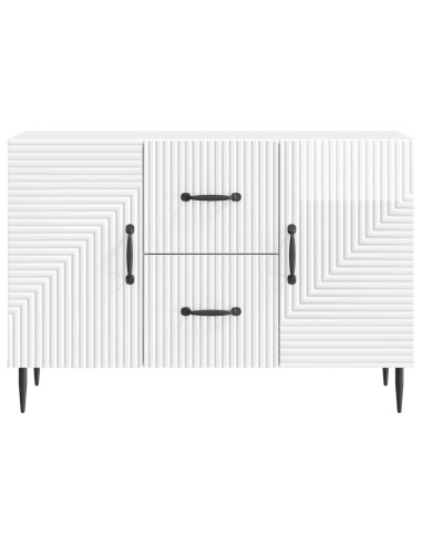 Credenza Bianco Lucido 89 x 34,5 x 60 cm Legno ingegnerizzato