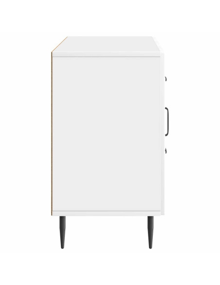 Credenza Bianco Lucido 89 x 34,5 x 60 cm Legno ingegnerizzato
