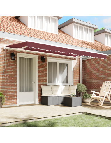 Tenda Retrattile Borgogna 350 x 200 cm Tessuto
