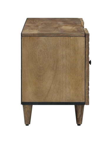 Mobile TV Marrone 105 x 33,5 x 46 cm Legno di mango massello