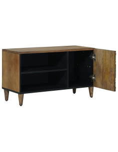 Mobile TV Marrone 80 x 31,5 x 46 cm Legno di mango massello 2