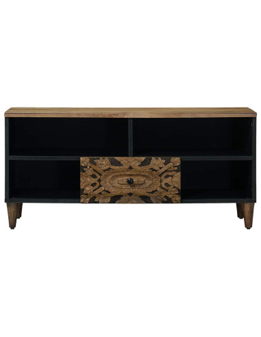 Mobile TV Marrone 100 x 33,5 x 46 cm Legno di mango massello