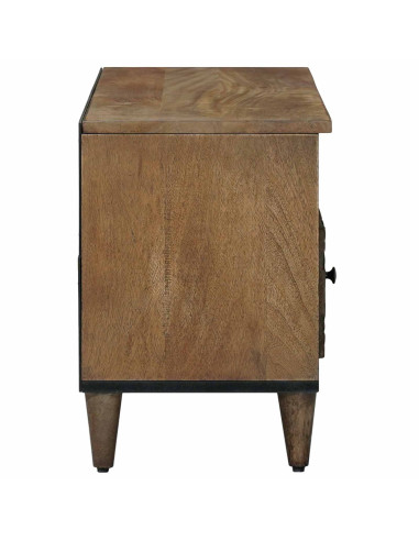 Mobile TV Marrone 100 x 33,5 x 46 cm Legno di mango massello