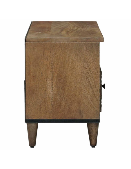 Mobile TV Marrone 100 x 33,5 x 46 cm Legno di mango massello