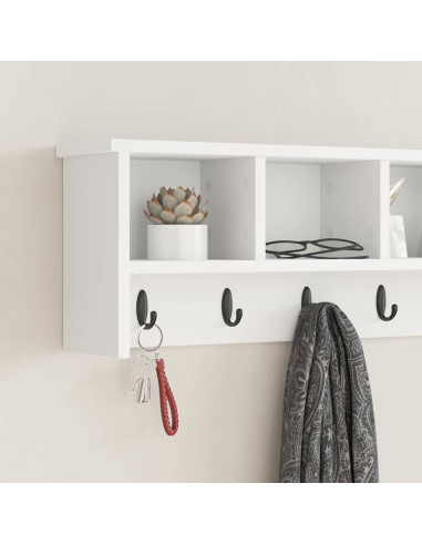 Appendiabiti a muro Bianco 100 x 16 x 26 cm Legno multistrato