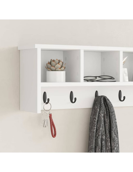 Appendiabiti a muro Bianco 100 x 16 x 26 cm Legno multistrato