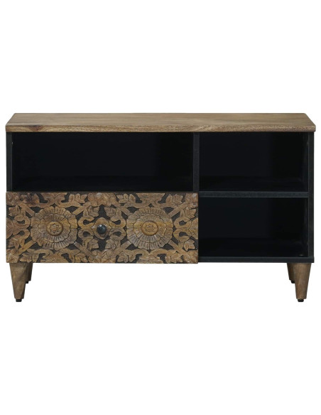 Mobile TV Marrone 80 x 33,5 x 46 cm Legno di mango massello