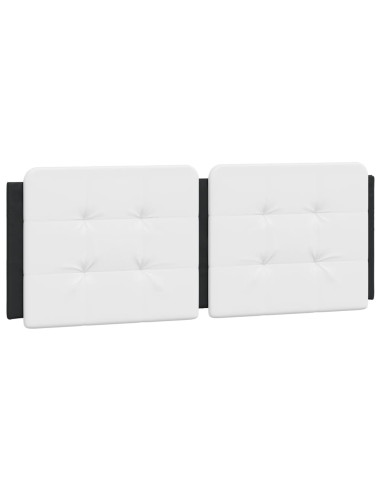 Cuscino Testiera Zadar Bianco e Nero 137 cm in Similpelle