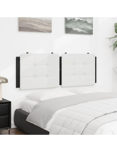 Cuscino Testiera Zadar Bianco e Nero 137 cm in Similpelle