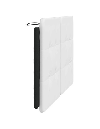 Cuscino Testiera Zadar Bianco e Nero 137 cm in Similpelle
