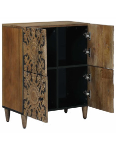 Credenza Marrone 60 x 33,5 x 75 cm Legno di mango massello 2