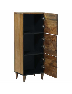 Mobile Alto Marrone 40 x 33,5 x 110 cm Legno di mango massello 2