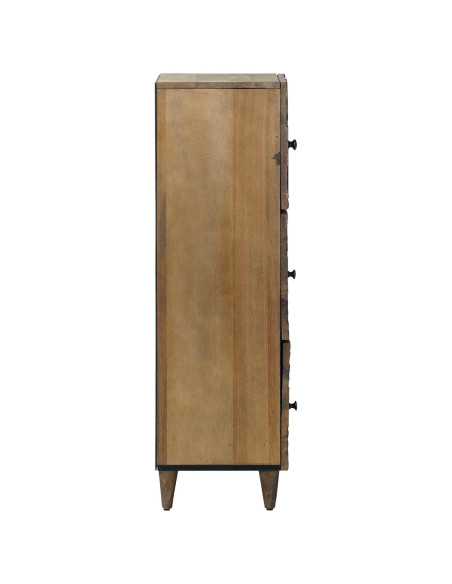 Mobile Alto Marrone 40 x 33,5 x 110 cm Legno di mango massello