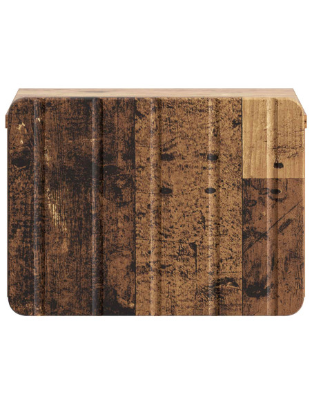 Mobiletto da notte a muro Legno antico 33 x 34,5 x 24 cm