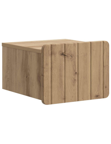 Mobiletto da notte a muro con cassetto 2 pcs Rovere Artigianale