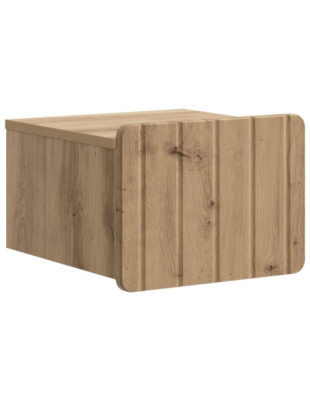Mobiletto da notte a muro con cassetto 2 pcs Rovere Artigianale