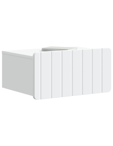 Mobiletto da notte a muro 2 pcs Bianco 49 x 34,5 x 24 cm