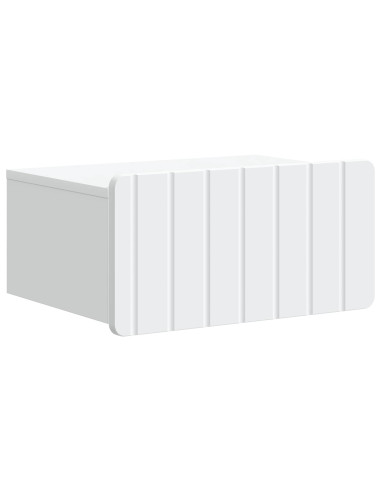 Mobiletto da notte a muro 2 pcs Bianco 49 x 34,5 x 24 cm