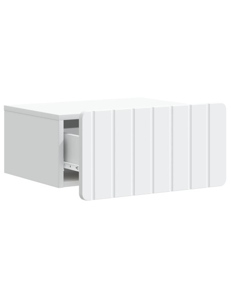 Mobiletto da notte a muro 2 pcs Bianco 49 x 34,5 x 24 cm