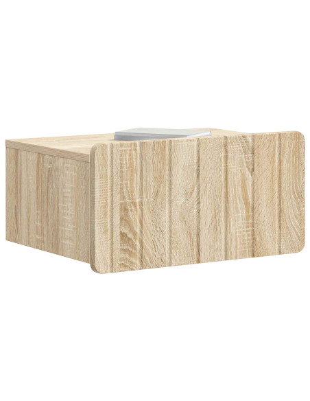 Mobiletto da notte a muro Rovere Sonoma 49 x 34,5 x 24 cm