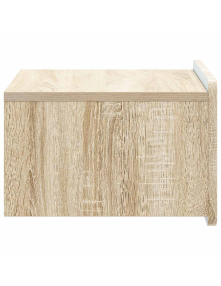 Mobiletto da notte a muro Rovere Sonoma 49 x 34,5 x 24 cm
