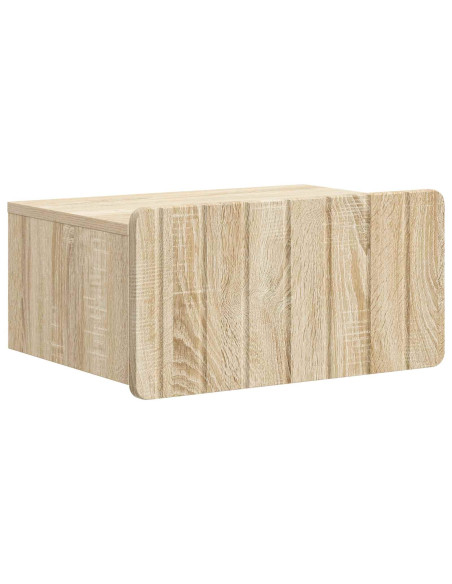 Mobiletto da notte a muro 2 pcs Rovere Sonoma 49 x 34,5 x 24 cm