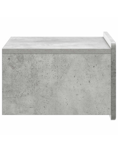 Mobiletto da notte a muro Grigio Cemento 49 x 34,5 x 24 cm