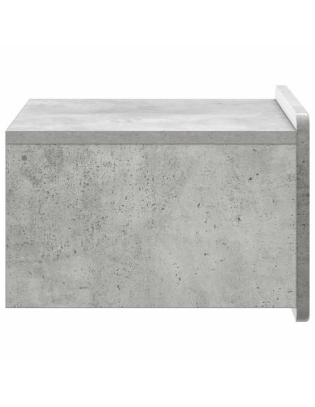Mobiletto da notte a muro Grigio Cemento 49 x 34,5 x 24 cm