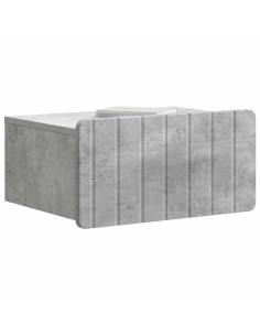 Mobiletto da notte a muro con cassetto 2 pcs Grigio Cemento 2