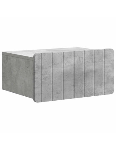 Mobiletto da notte a muro con cassetto 2 pcs Grigio Cemento