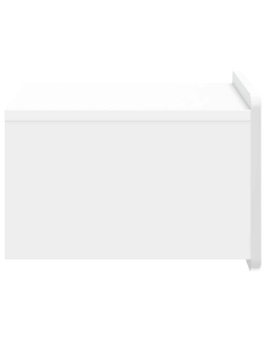 Mobiletto da notte a muro Bianco Lucido 49 x 34,5 x 24 cm