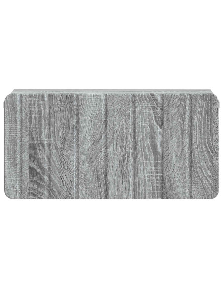 Mobiletto da notte a muro Grigio Sonoma 49 x 34,5 x 24 cm
