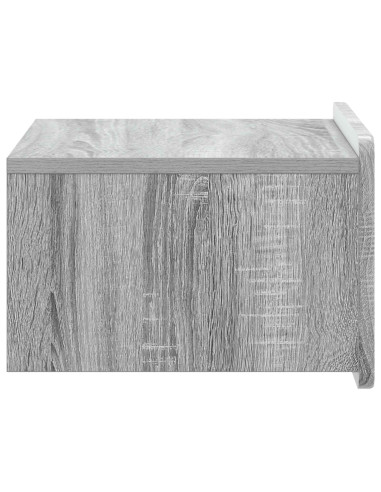 Mobiletto da notte a muro Grigio Sonoma 49 x 34,5 x 24 cm