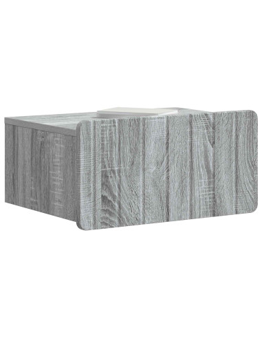 Mobiletto da notte a muro 2 pcs Grigio Sonoma 49 x 34,5 x 24 cm