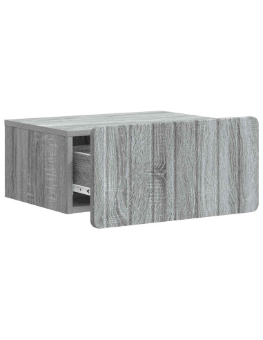 Mobiletto da notte a muro 2 pcs Grigio Sonoma 49 x 34,5 x 24 cm