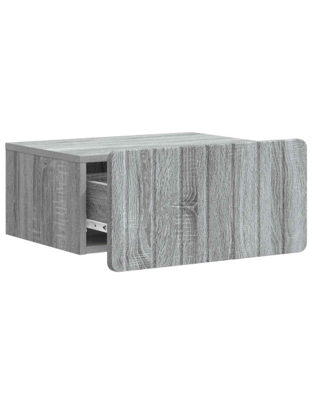 Mobiletto da notte a muro 2 pcs Grigio Sonoma 49 x 34,5 x 24 cm