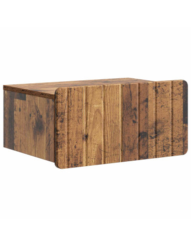 Mobiletto da notte a muro 2 pcs Legno antico 49 x 34,5 x 24 cm