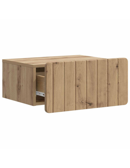 Mobiletto da notte a muro Rovere Artigianale 49 x 34,5 x 24 cm