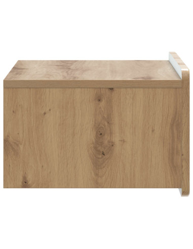 Mobiletto da notte a muro Rovere Artigianale 49 x 34,5 x 24 cm