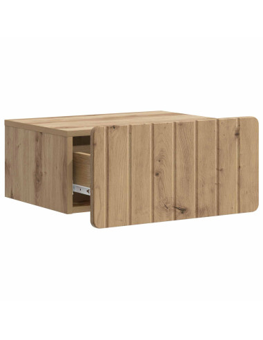 Mobiletto da notte a muro con cassetto 2 pcs Rovere Artigianale