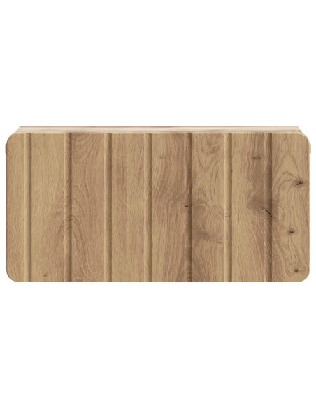 Mobiletto da notte a muro con cassetto 2 pcs Rovere Artigianale