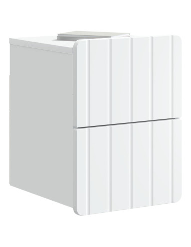 Mobiletto da notte a muro 2 pcs Bianco 33 x 34,5 x 43 cm