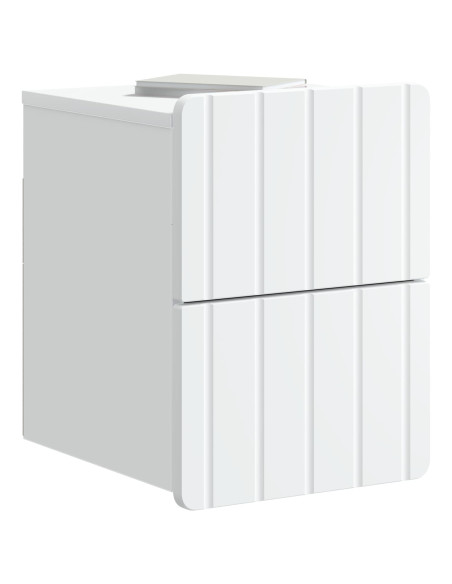 Mobiletto da notte a muro 2 pcs Bianco 33 x 34,5 x 43 cm